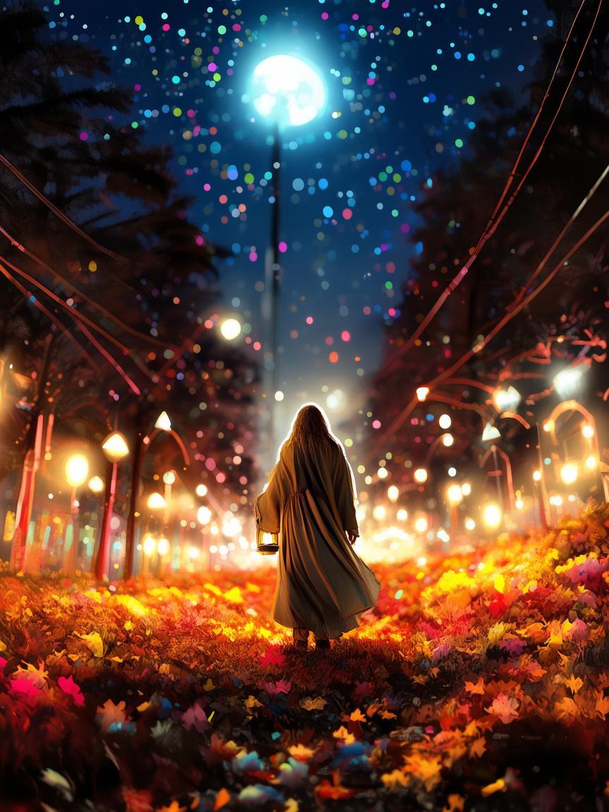 人生当如夜场之灯光，