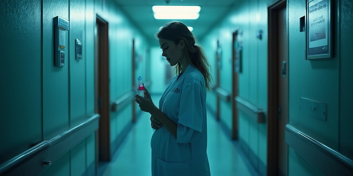 站在婦科門診外的走廊