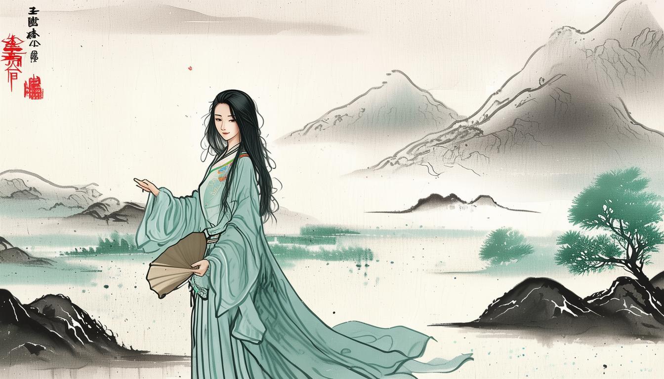 经典水墨画动画片山水情__水墨山水动画视频