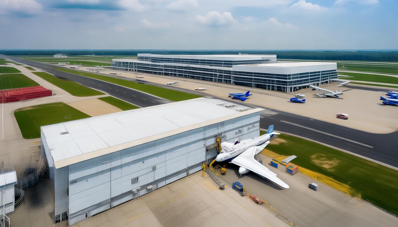 8月11日顺丰航空与新科工程合资飞机维修基地在鄂州启用