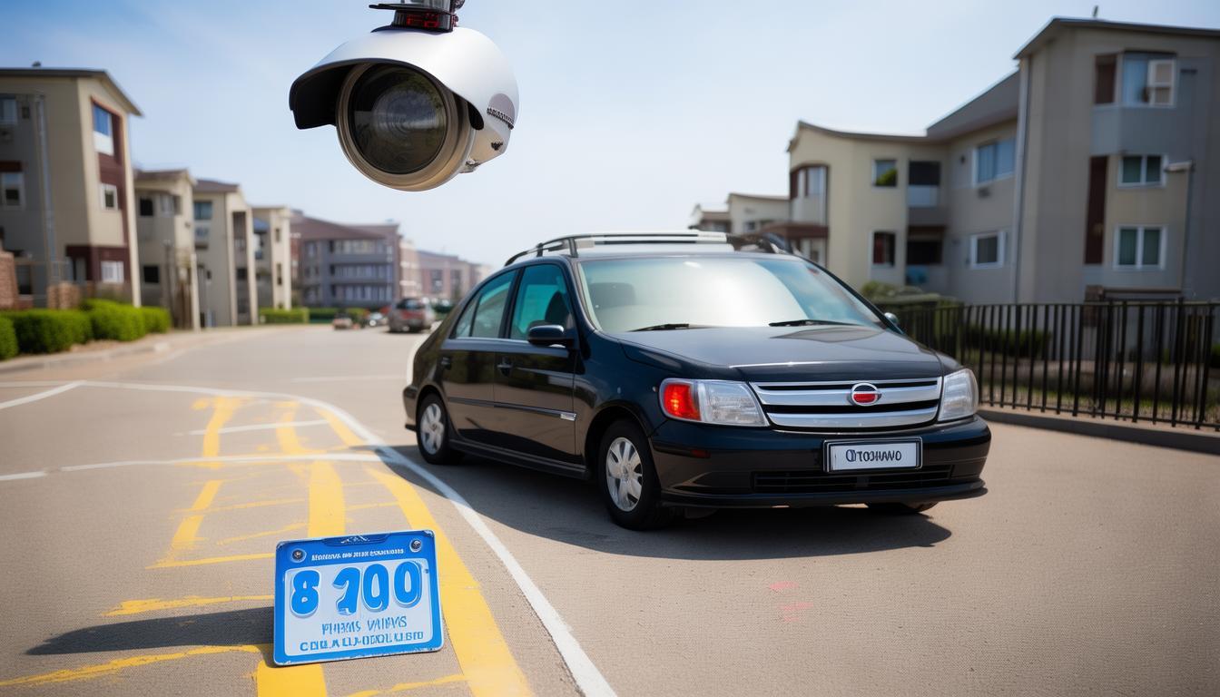 西安莲湖一车辆行驶中套挂双牌被举报，司机称方便进出小区